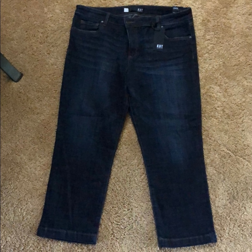 KUT From The Cloth Lauren Straight Leg Crop